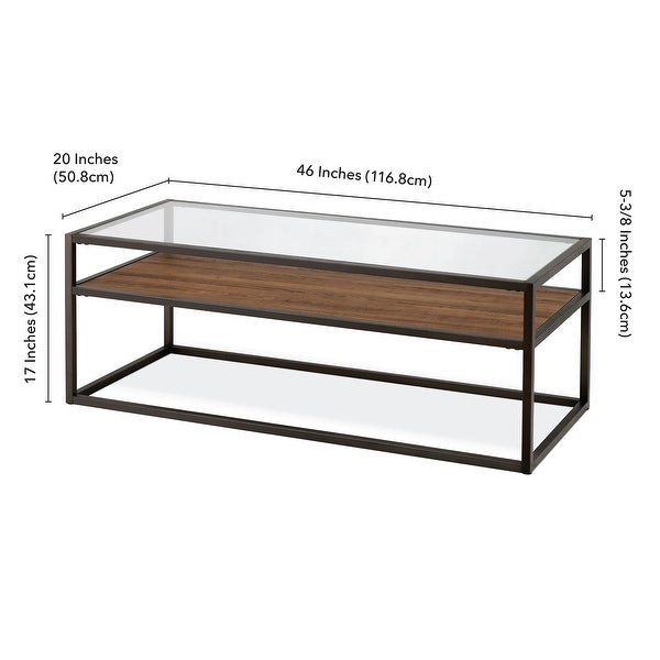 Carbon Loft Pontmercy Bronze/ Oak Coffee Table