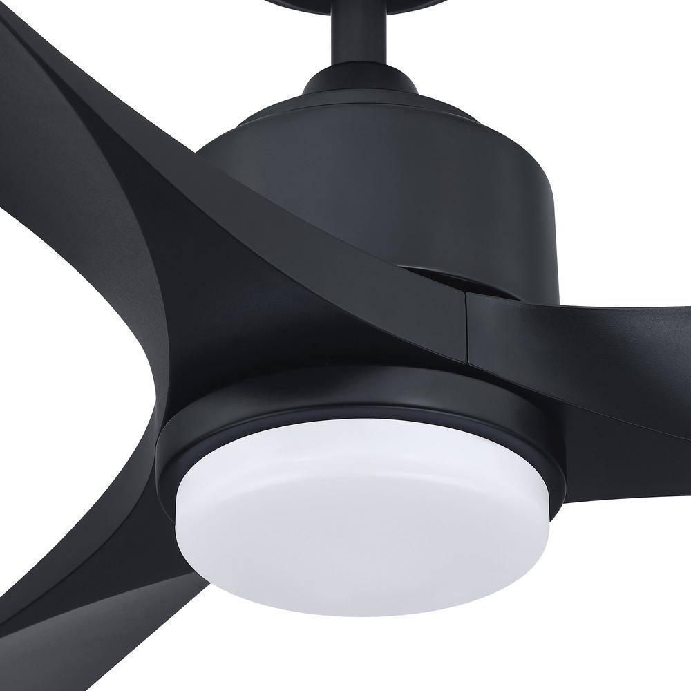 Parrot Uncle Misael 66 in Modern Integrated LED 3Blade Black Ceiling Fan with Light and Remote Control