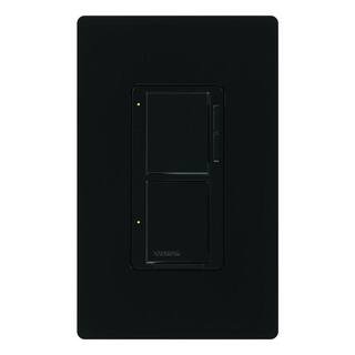 Lutron Maestro Dual Dimmer and Switch For Incandescent Bulbs Only 300-WattSingle-Pole Black (MA-L3S25-BL) MA-L3S25-BL