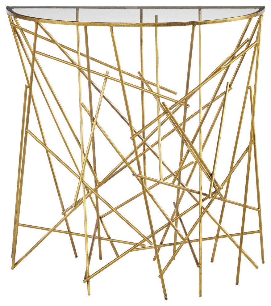 Philosopher Gold Console Table   Contemporary   Console Tables   by Ownax  Houzz