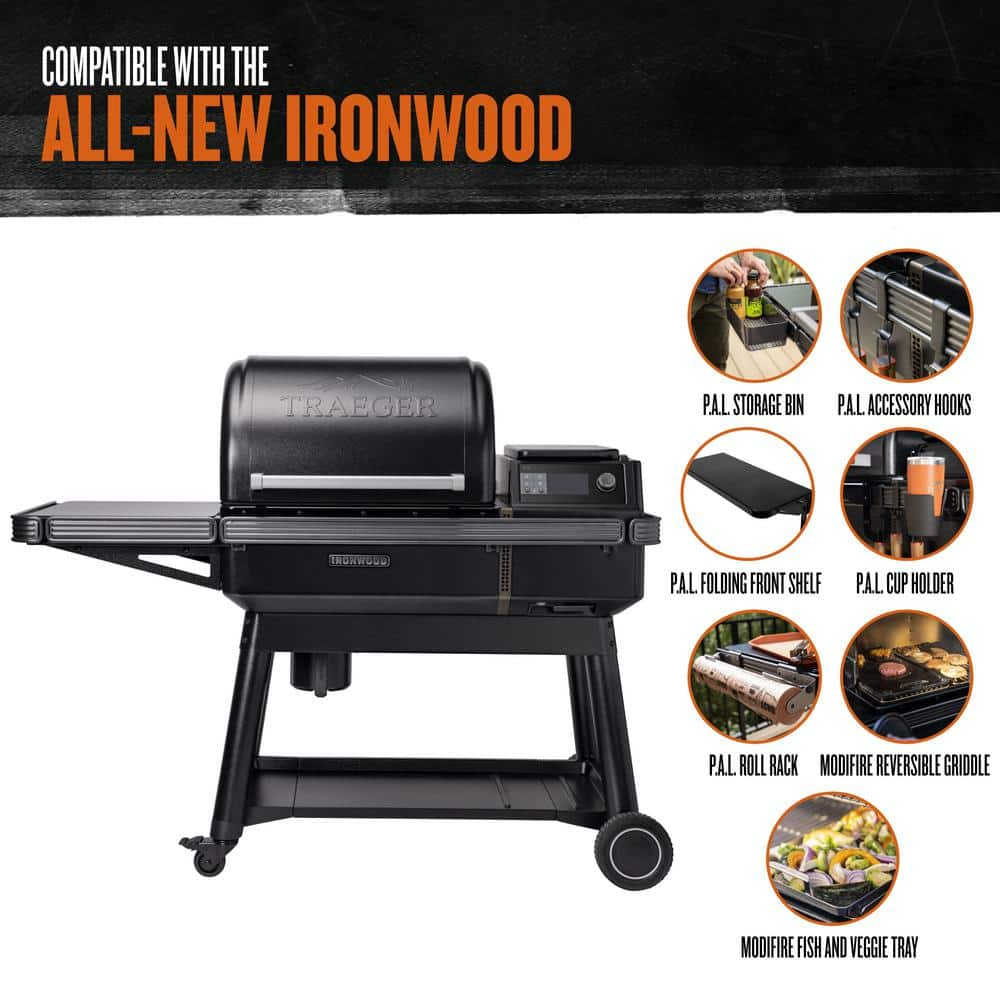 Traeger Ironwood Wi-Fi Pellet Grill and Smoker in Black TFB61RLG