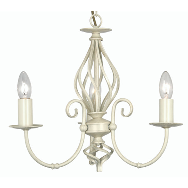 Oaks 3380/3 IV Tuscany Ivory 3 Lamp Traditional Pendant