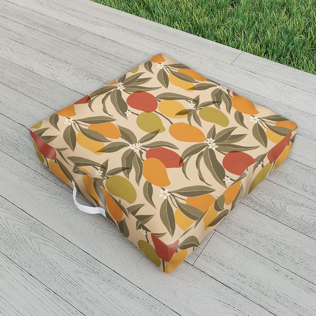 Cuss Yeah Designs Abstract Mangoes Outdoor Floor Cushion Deny Designs