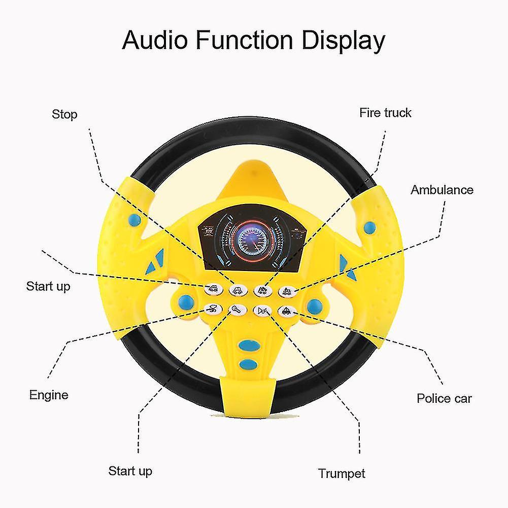 Steering Wheel Toys， 1pcs Simulation Copilots Simulated Steering Wheel Toy Educational Toys Children's Life Skills Training Gift