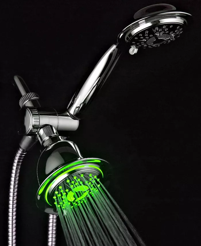 Powerspa 3-Color LED Shower Twin Showerhead Combo System