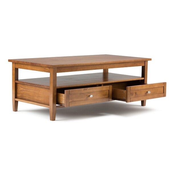 WYNDENHALL Norfolk Wood Transitional Coffee Table - 48 Inches wide