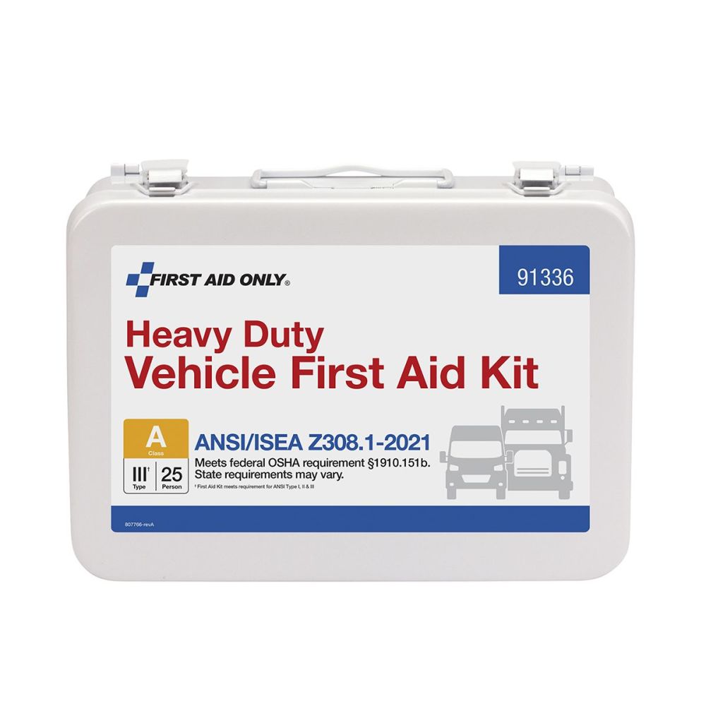 First Aid Only First Aid Kit 25 Person Heavy Duty Metal Portable ;