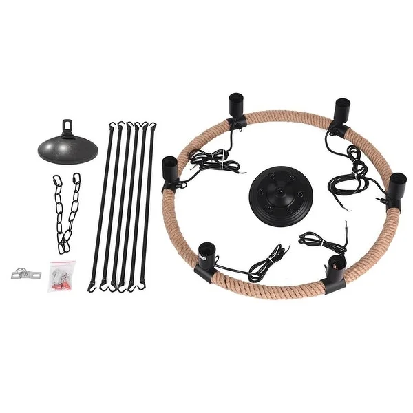 Modern Farmhouse Wagon Wheel Light Fixture Shopping - The Best Deals on Chandeliers
