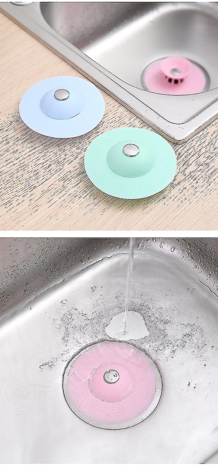 4pcs Sink Stopper Silicone Bathtub Stopper，kitchen Sink Drain Strainer Random Color