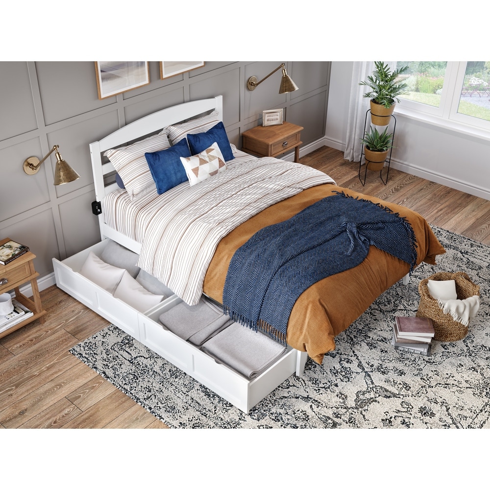 Warren Platform Bed with 2 Storage Drawers