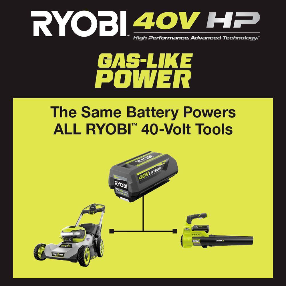 RYOBI 40-Volt HP Brushless 21 in. Cordless Battery Walk Behind Dual-Blade Self-Propelled Mower (Tool Only) RY401015BTL