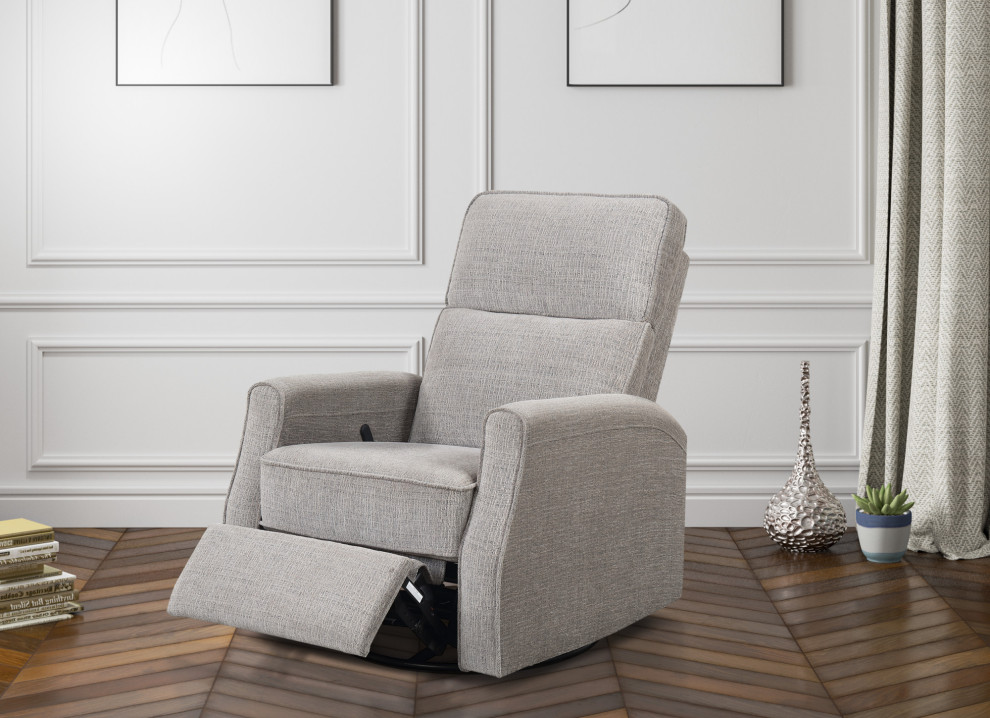 Larson Swivel Reclining Glider  Wheat   Transitional   Gliders   by Lorino Home  Houzz