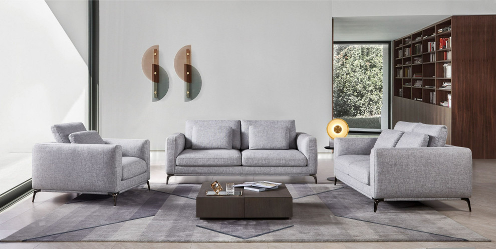 Divani Casa Beaman Modern Grey Fabric Chair   Modern   Armchairs And Accent Chairs   by Vig Furniture Inc.  Houzz