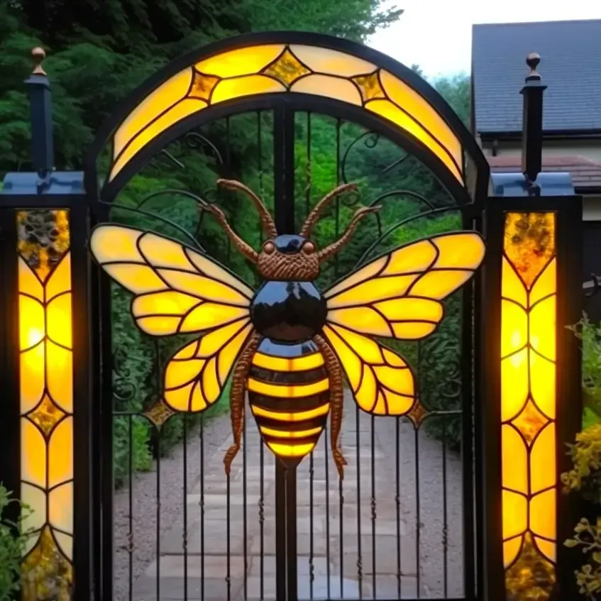 🔥Last day 75% OFF🔥Colorful glass bee door