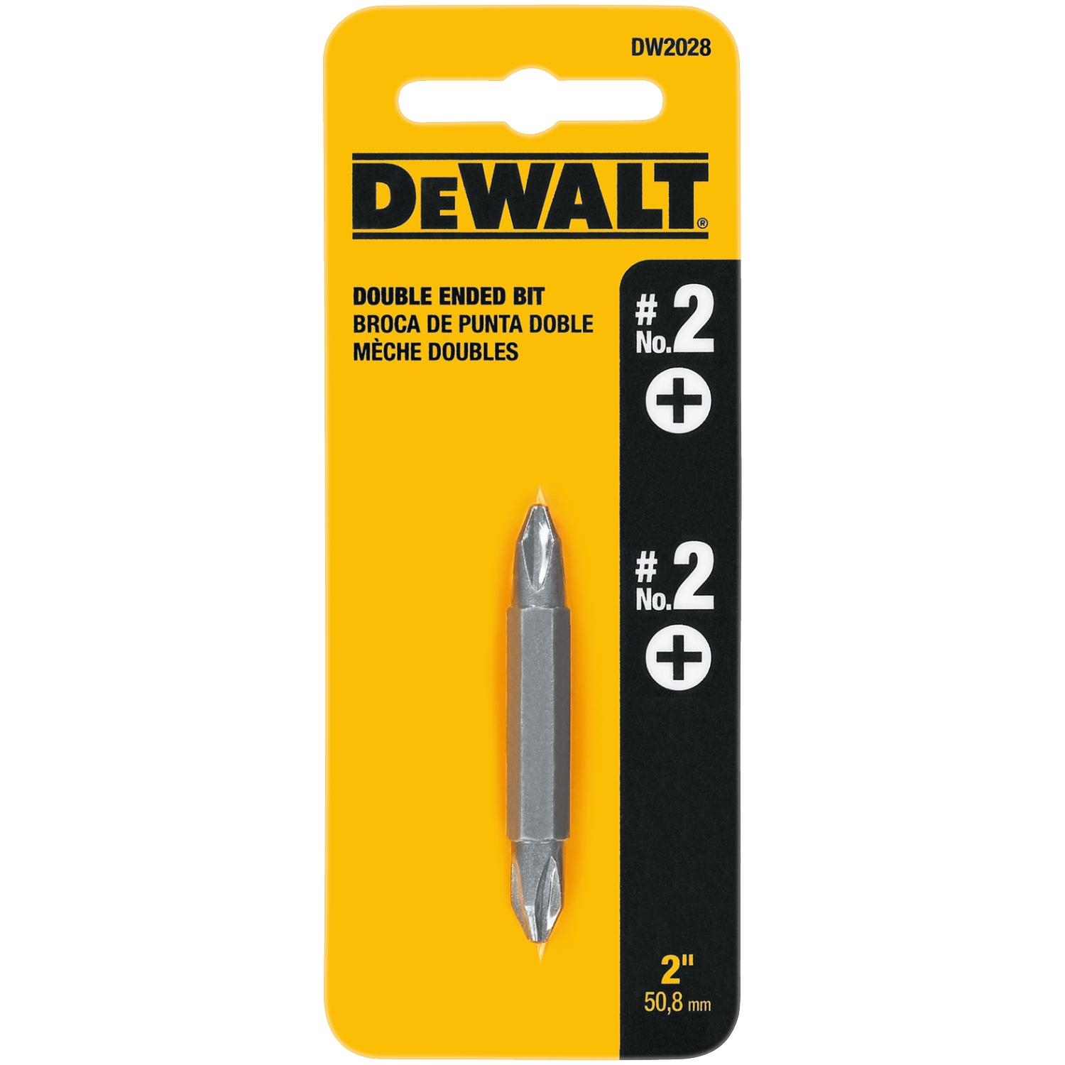 DW Phillips #2 X 2 in. L Double-Ended Screwdriver Bit Heat-Treated Steel 1 pc