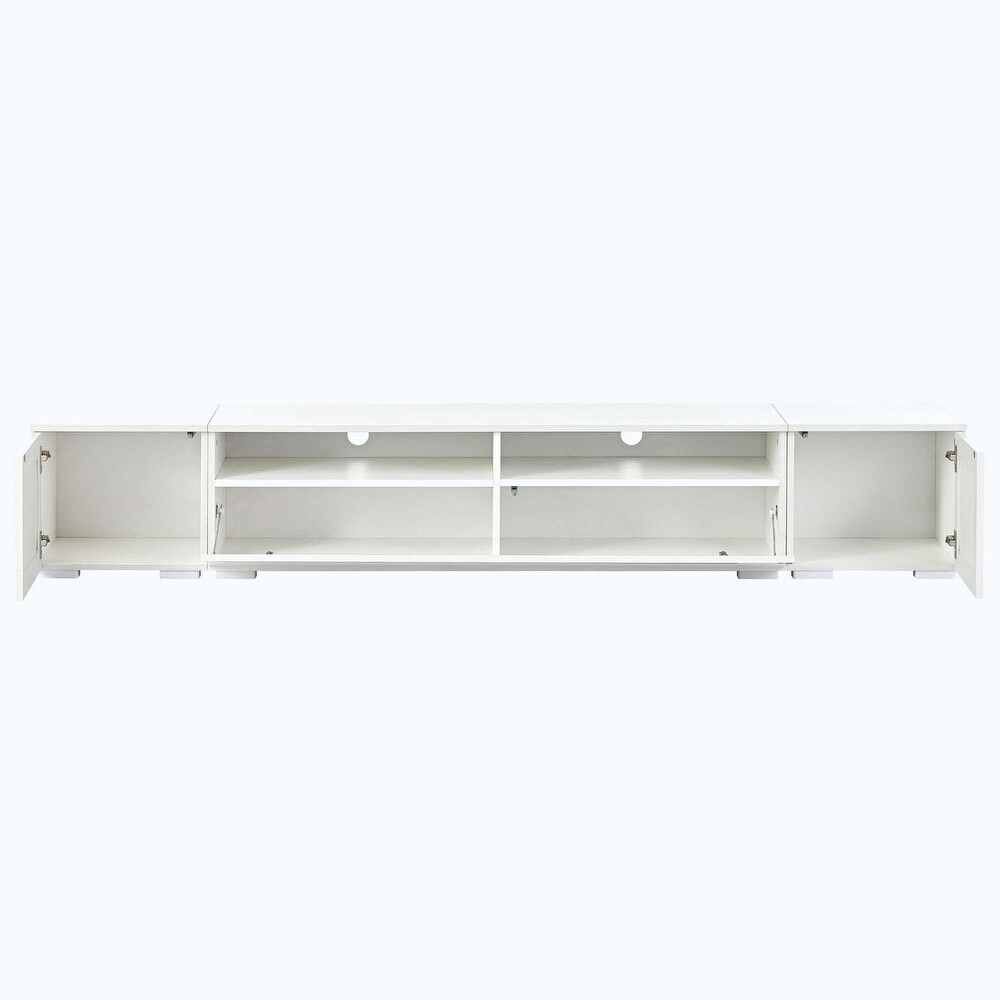 Rattan Style 3 pics TV Console Table for TVs Up to 90\