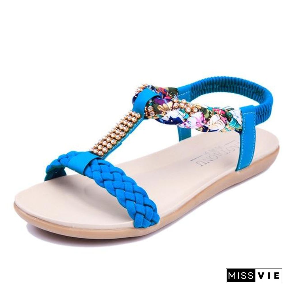 Women Summer Fashion Beach Sandals Comfortable Flats Sandals