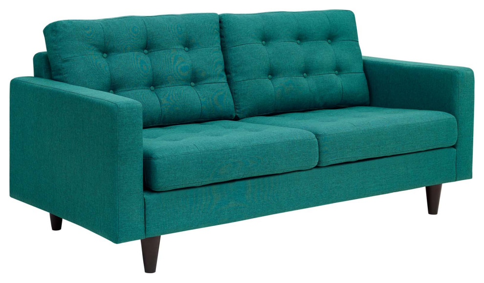 Teal Empress Sofa  Loveseat and Armchair Set of 3   Midcentury   Living Room Furniture Sets   by ShopFreely  Houzz