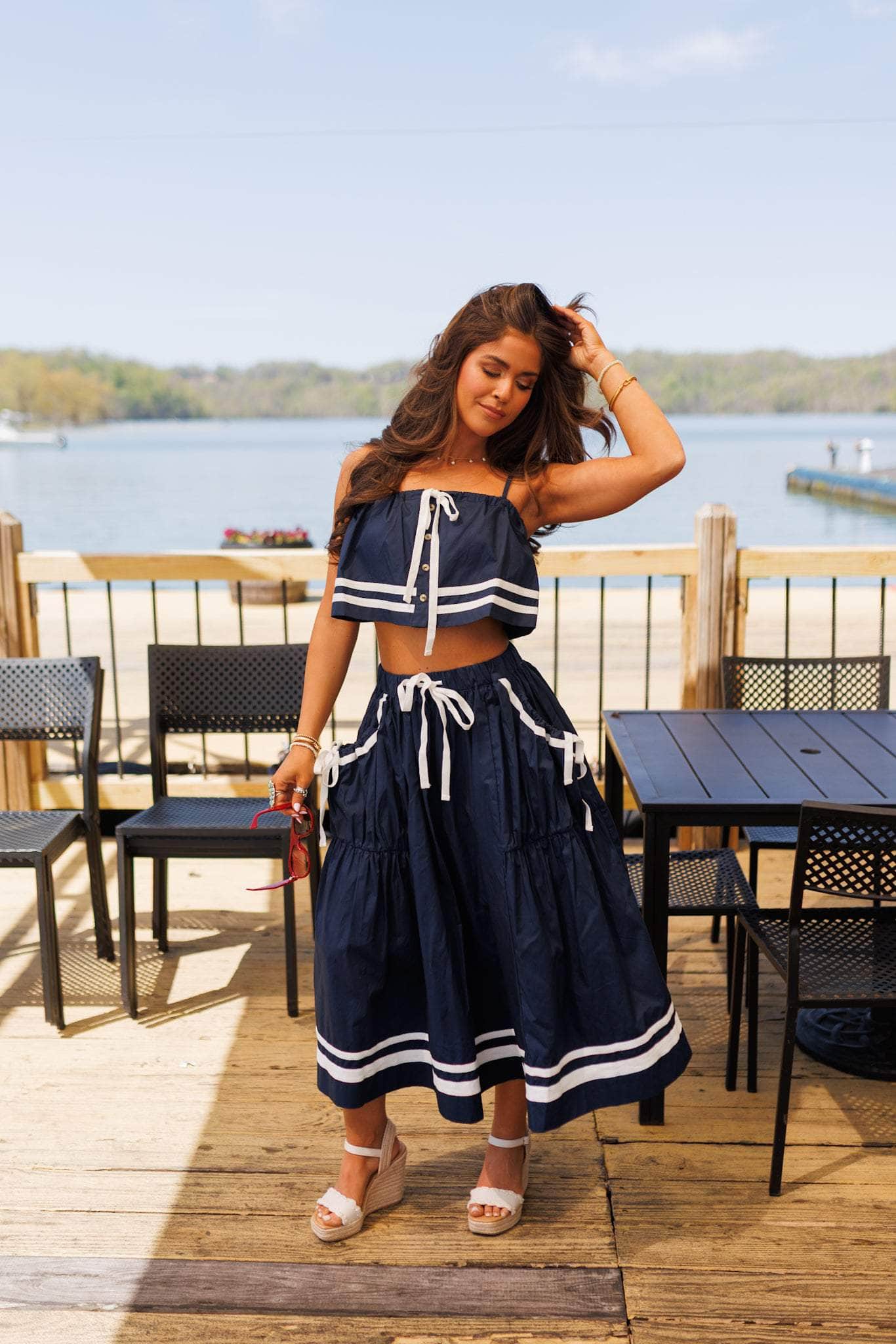 Navy Jane Skirt