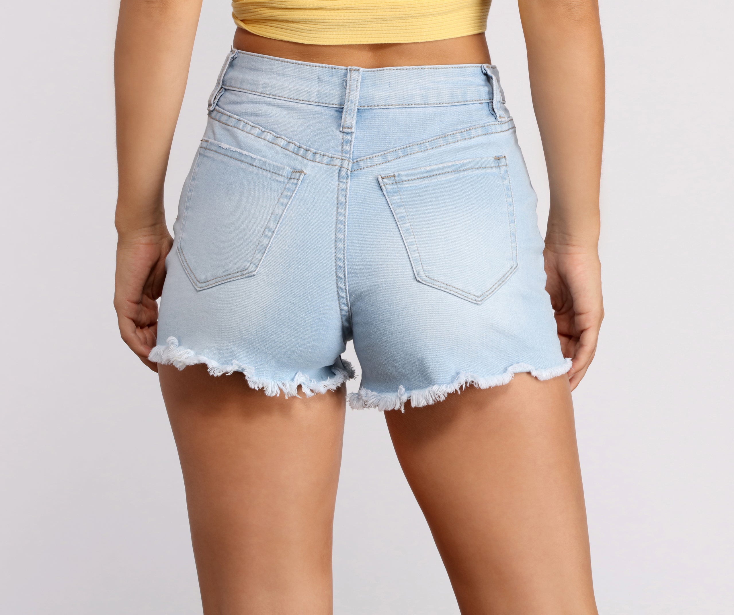 Your Everyday High Rise Light Denim Shorts