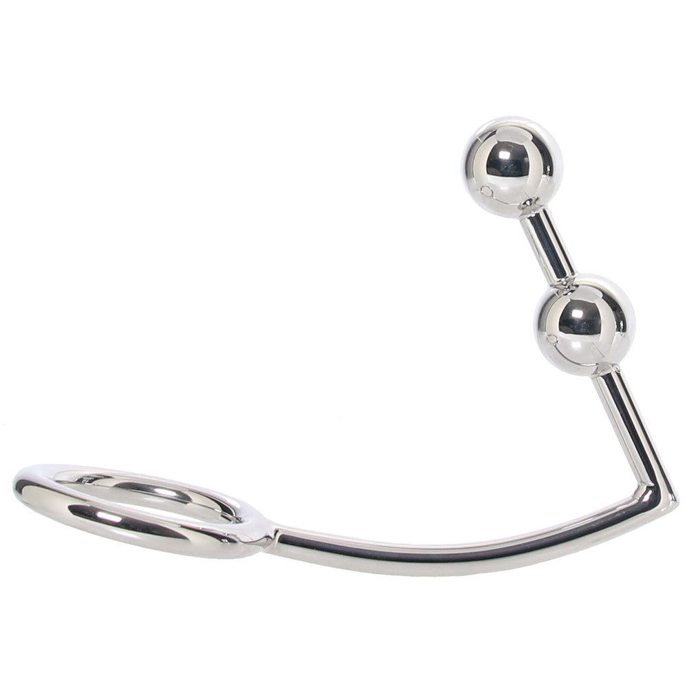 Blueline 2 Bead Stainless Steel Anal Hook & Cock Ring