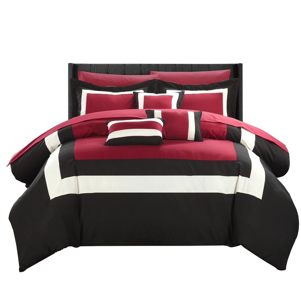 Copper Grove Minesing 10 pc. Red  White  and Black Bed in a Bag Set