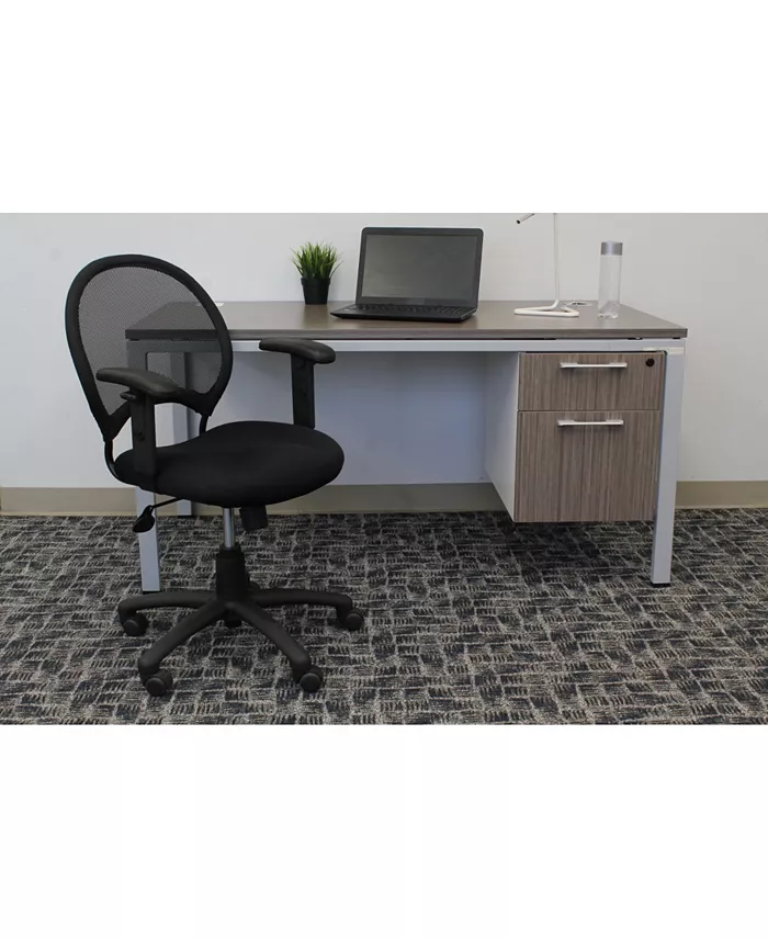 Boss Office Products Mesh Chair With Adjustable Arms