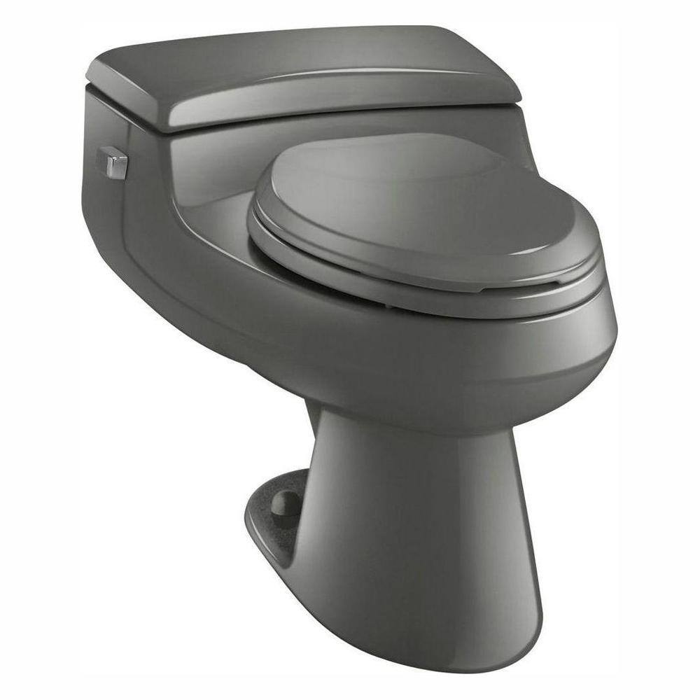 KOHLER San Raphael Comfort Height 1-Piece 1.0 GPF Single Flush Elongated Toilet in Thunder Grey Seat Included K-3597-58