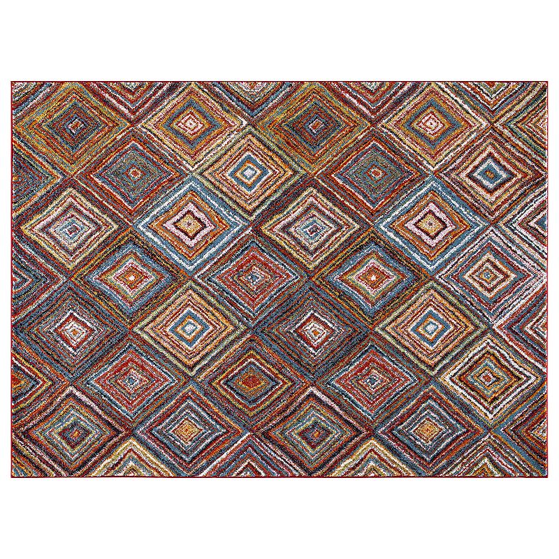 Concord Global Diamond Sterling Geometric Rug