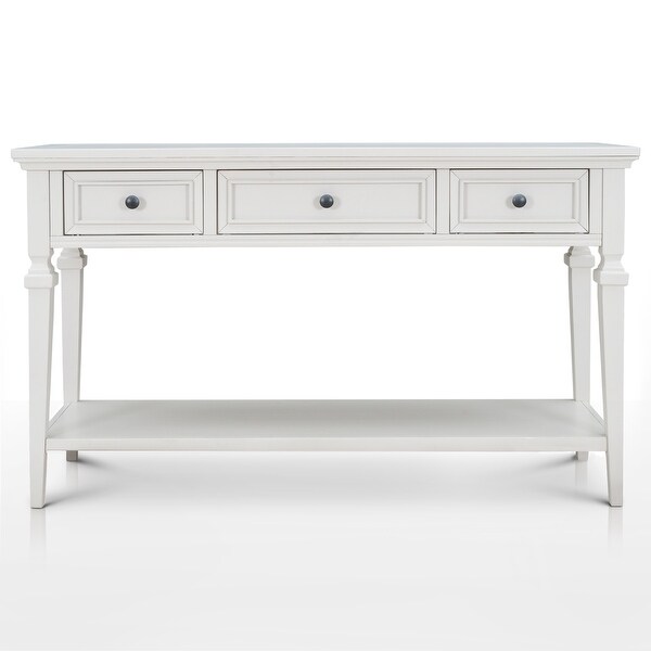 Leah Console Table with Three Drawers and Open Shelf - 50“L x 15”W x 30”H