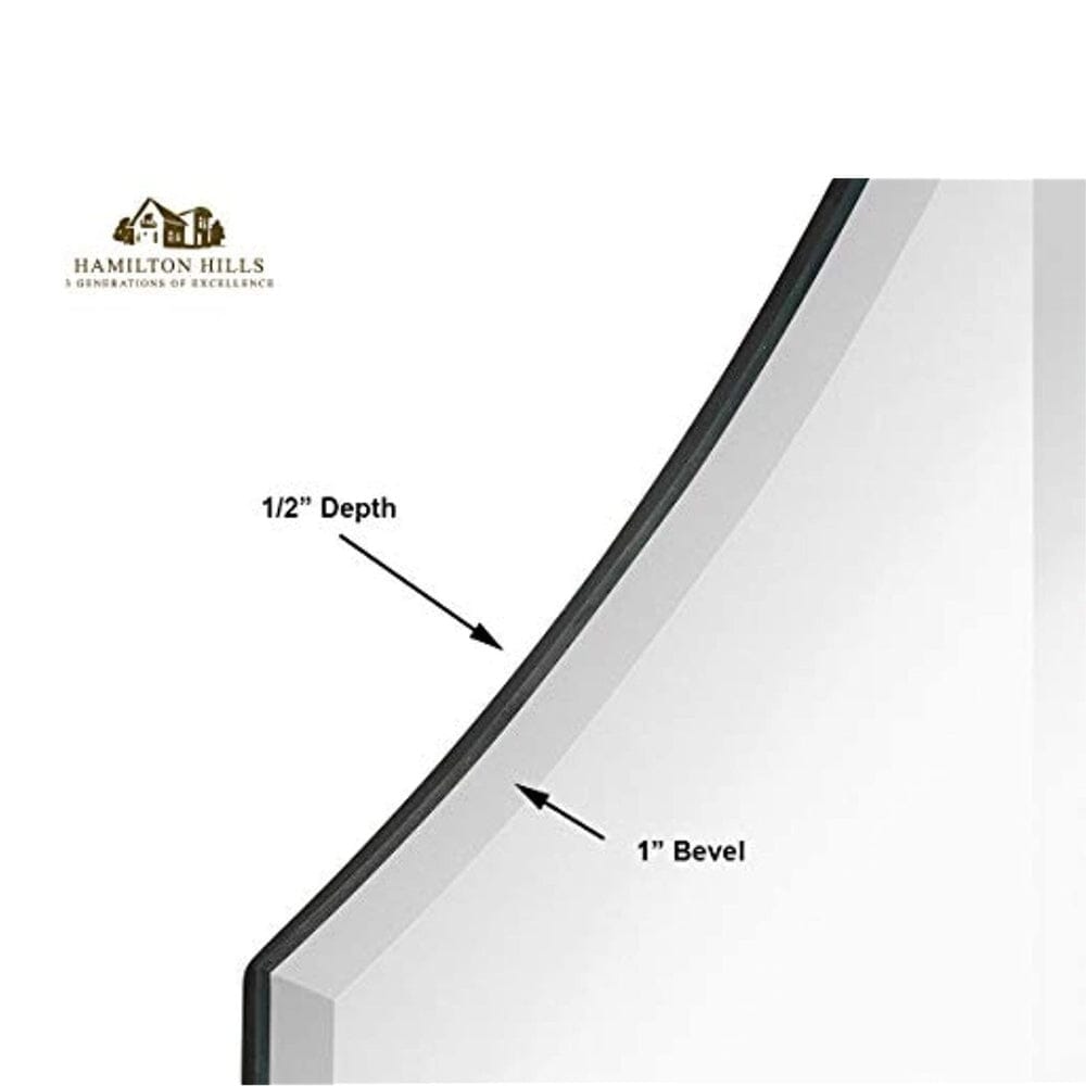 Hamilton Hills 24 x 36 Frameless Curved Top Beveled