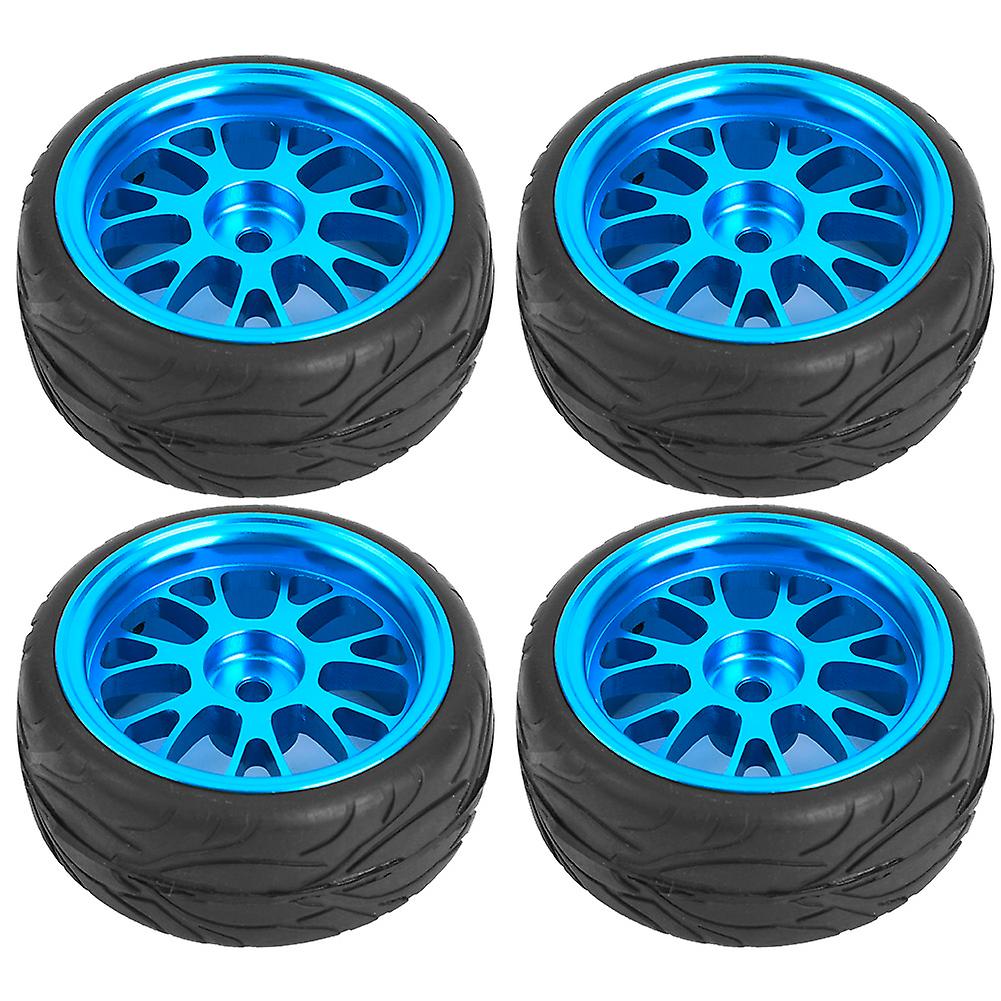 Rc Wheel Tires Blue Metal Y-shaped Rims Tyres For Wl A959 A979 A969 1/18 Model Car