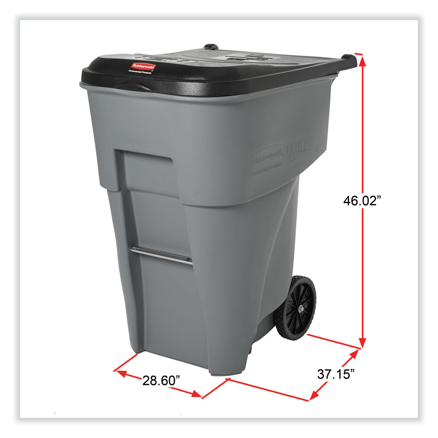 Brute Roll-Out Heavy-Duty Container by Rubbermaidandreg; Commercial RCP9W22GY