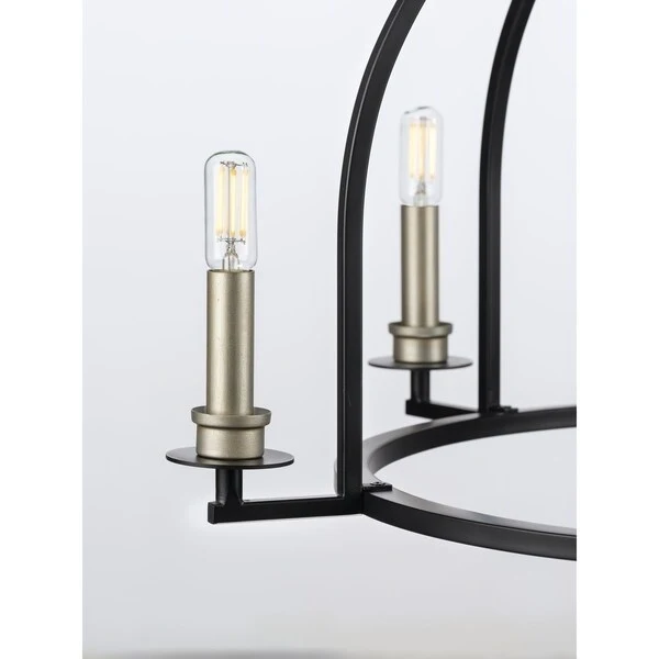 Seneca Collection 5-Light Matte Black Farmhouse Chandelier Light - N/A Shopping - The Best Deals on Chandeliers