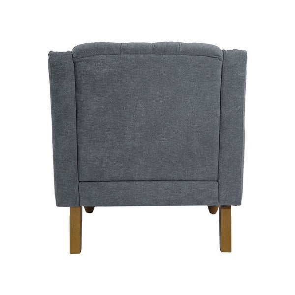 Button Tufted Upholstered Armchair Accent Chair