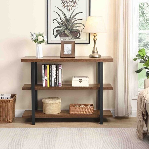 Grondin Retro Farmhouse Style 3-Tier Console Table