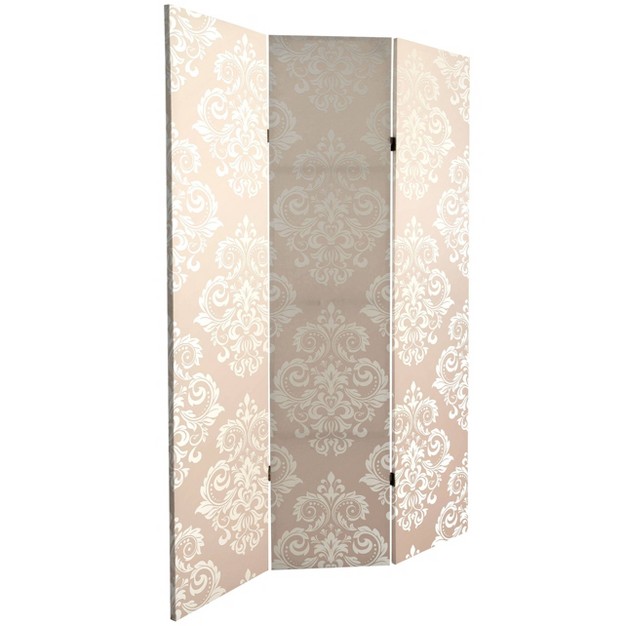 Double Sided Baroque Wallpaper Canvas Room Divider Gold Oriental Furniture