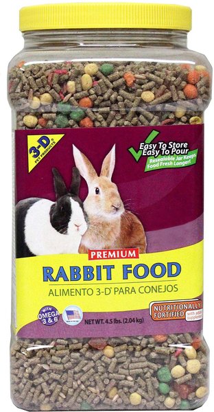 3-D Rabbit Food， 4.5-lb jar