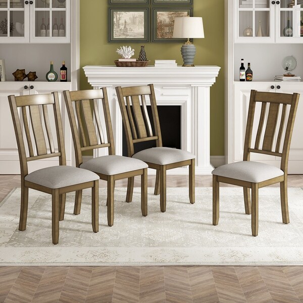 4 ergonomic wooden kitchen dining room chairs， set of 4