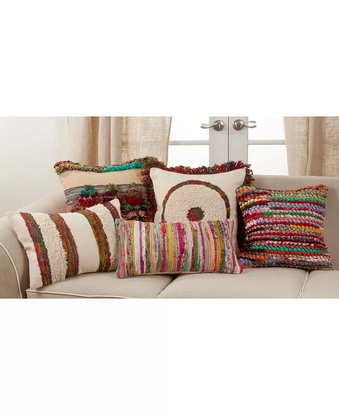 Saro Lifestyle Boho Circle Throw Pillow