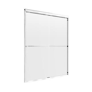 CRAFT + MAIN Cove 50 in. to 54 in. x 55 in. Semi-Framed Sliding Bypass TubShower Door in Silver with 14 in. Clear Glass CVST5455-CL-SV