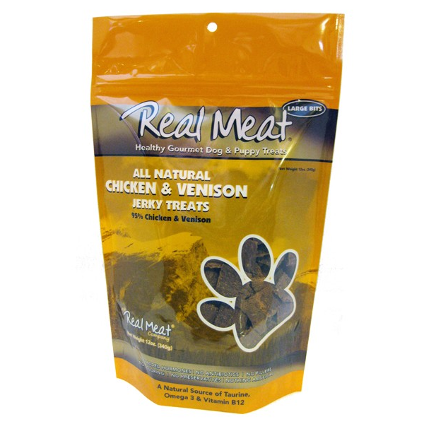 The Real Meat Company 95% Chicken and Venison Jerky Bitz Dog Treats