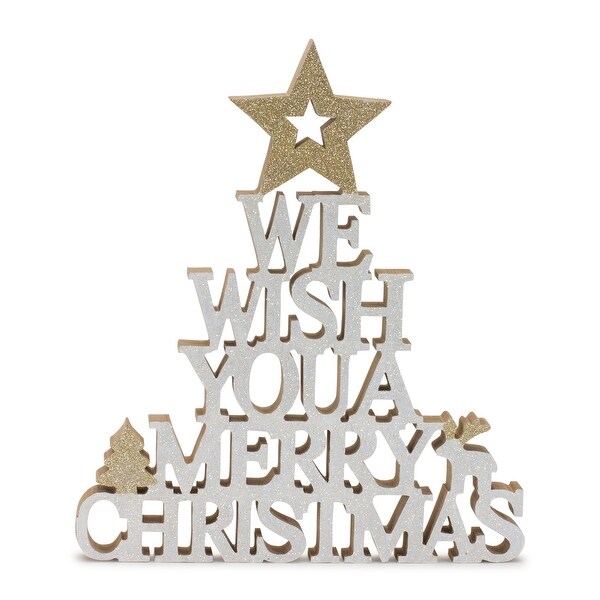 We Wish You A Merry Christmas Sign (Set of 6)