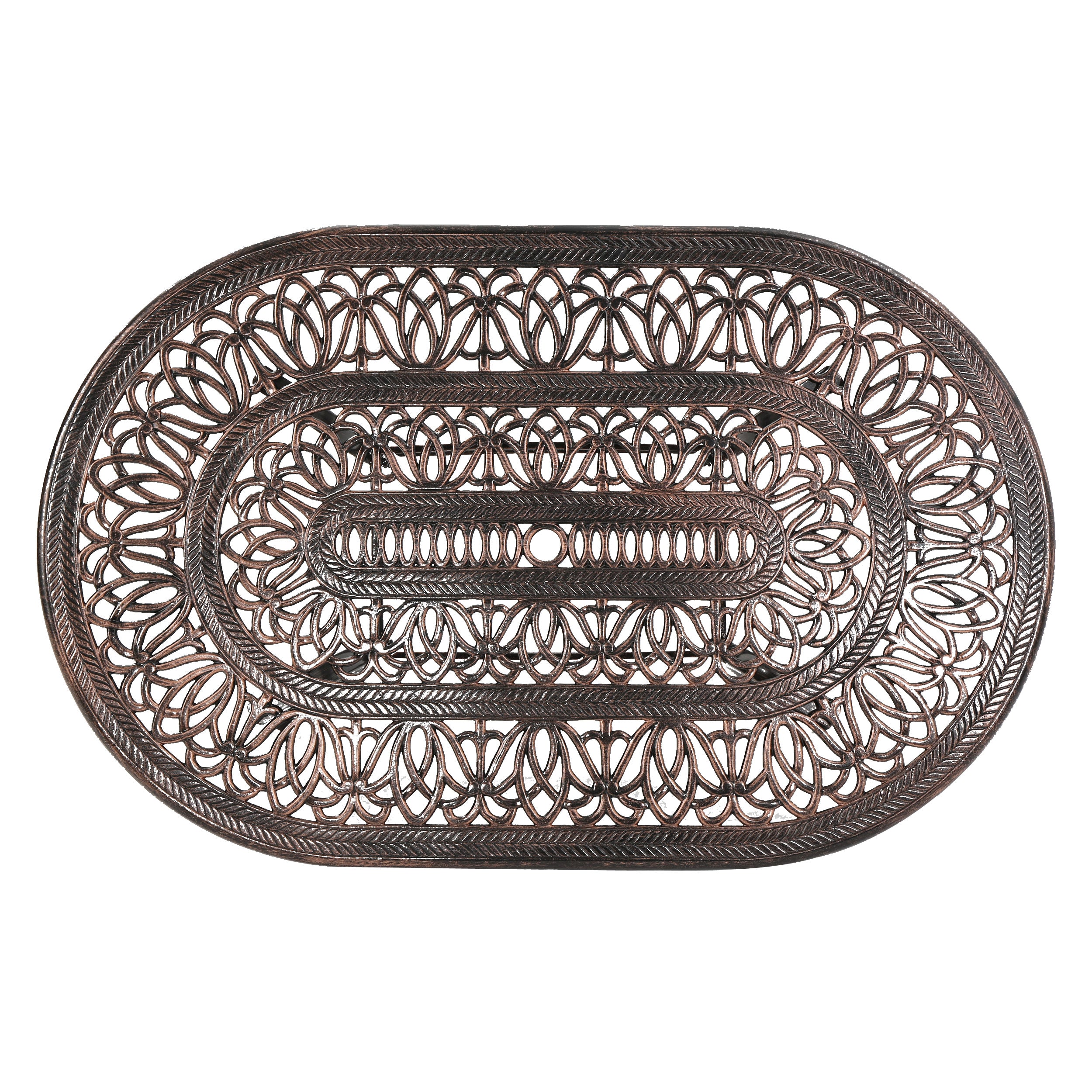 Jameson Home Haitian Outdoor Cast Aluminum Oval Dining Table