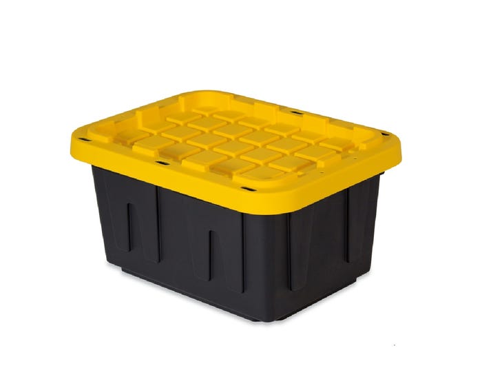 Tough Box 5 Gallon Tough Storage Tote with Lid - 5GTBXBLKYW