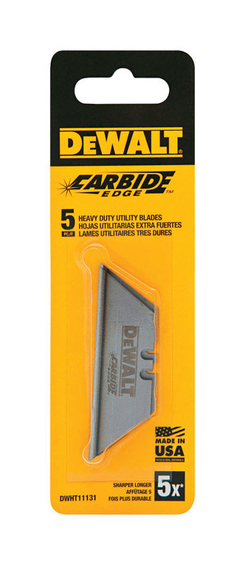 DW Carbide Edge Steel Heavy Duty Utility Blade 2-1/2 in. L 5 pc