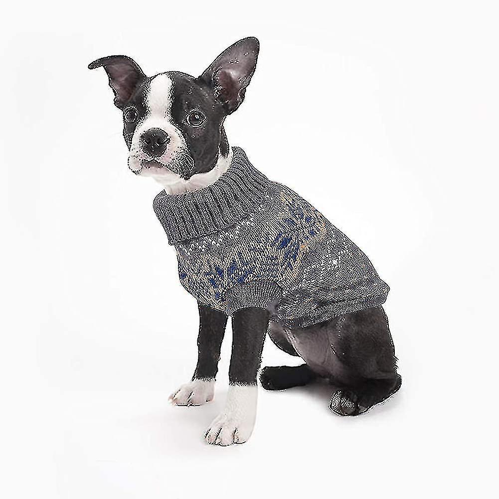 Huahuisi-dog Sweater， Winter Warm Dog Cat Sweater Clothes Pet Coat Costume Puppy Sweater