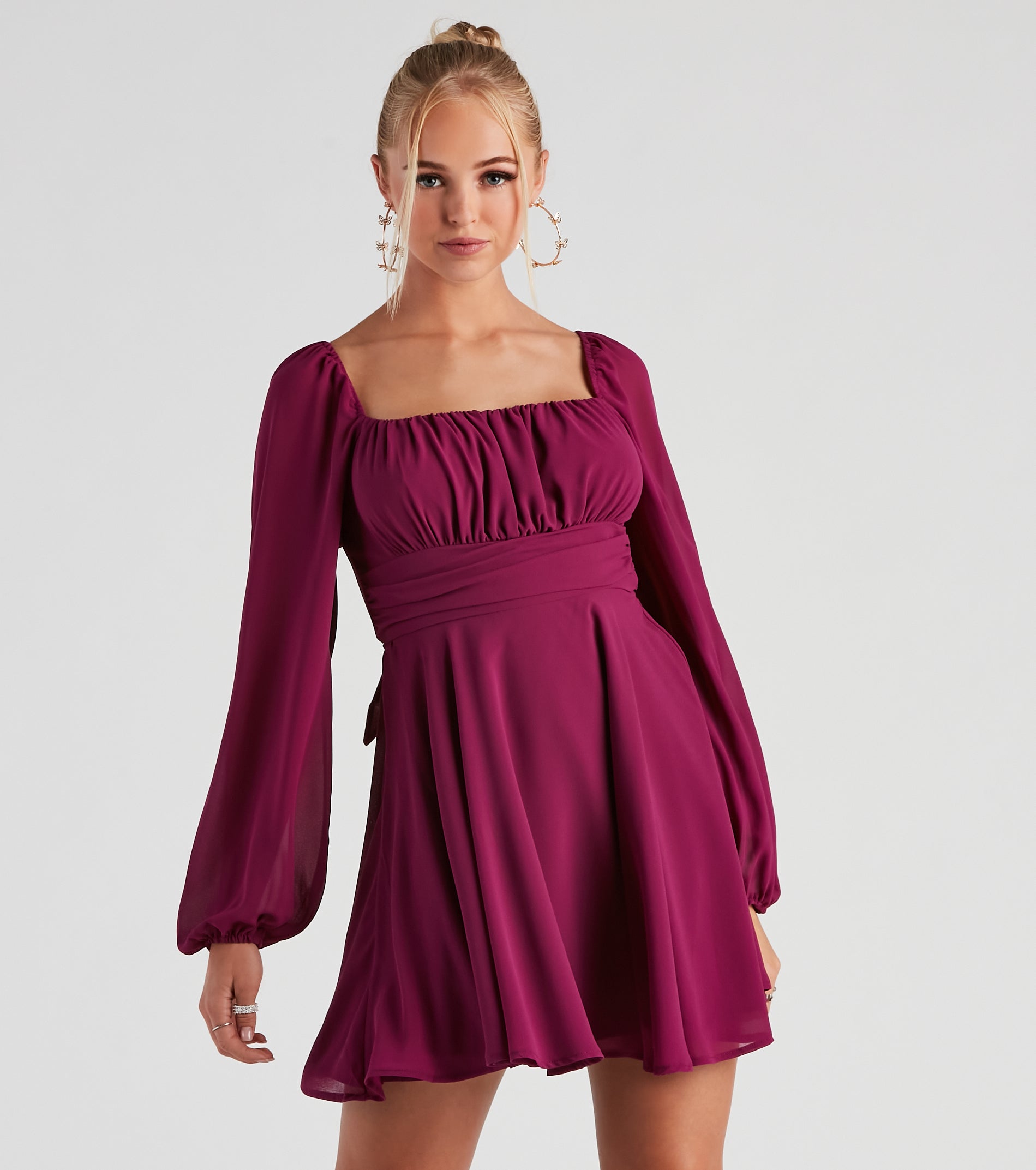 Playful Spirit Chiffon Skater Dress