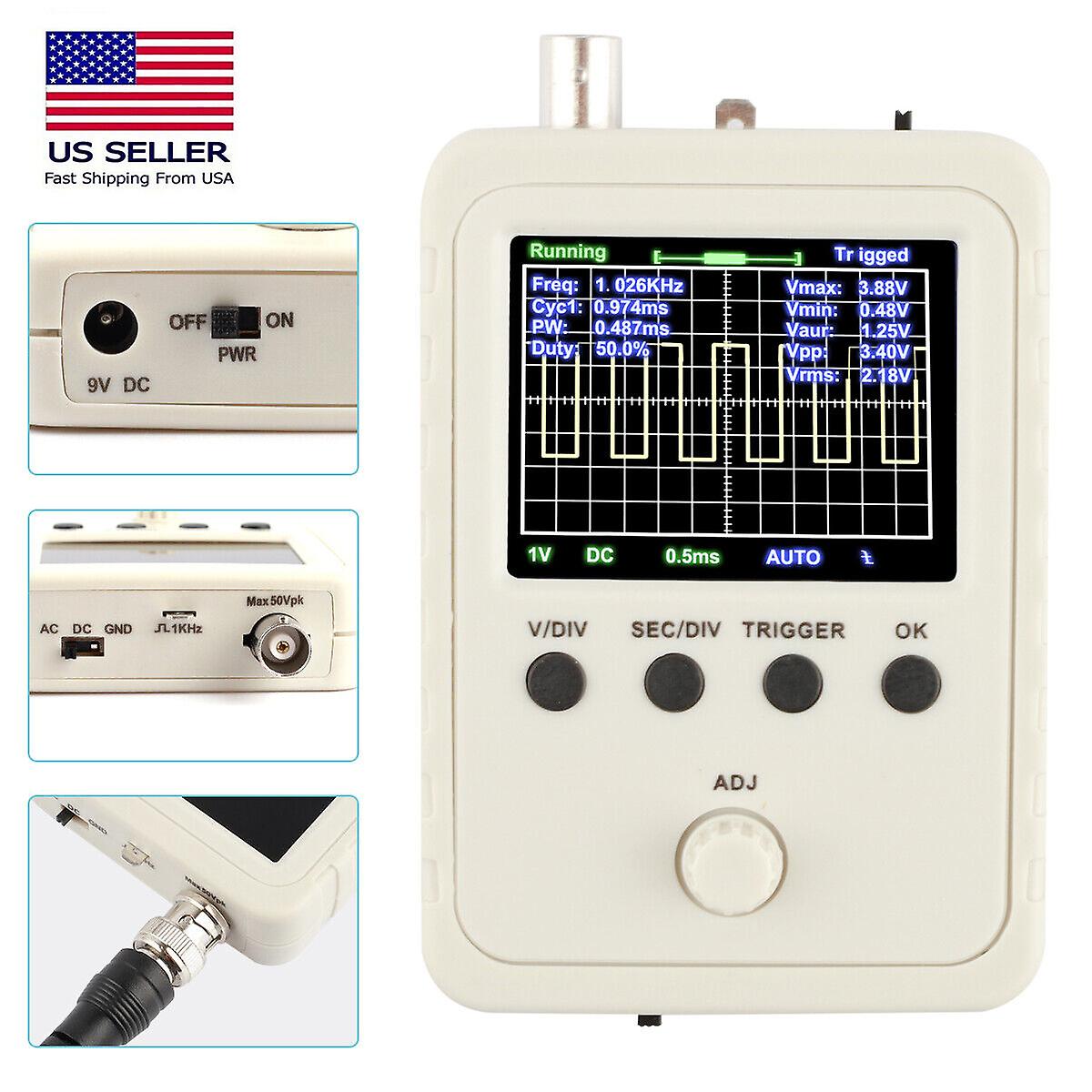 New Assembled Dso150 Digital Oscilloscope 2.4 Inch Lcd Display With Clip +power. W12317748