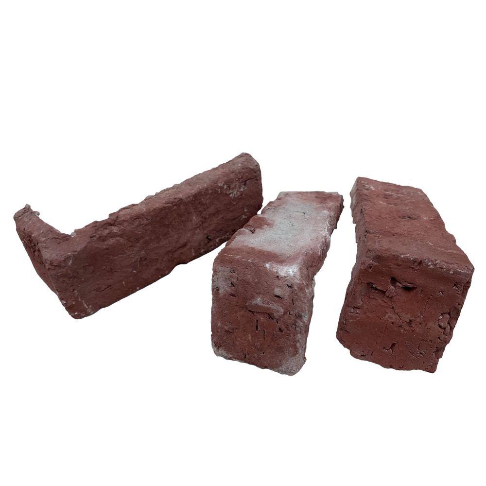 Koni Brick Old Chicago Vino 7.08 in. x 2.50 in. Thin Brick 7.87 lin. ft. Corners Manufactured Stone Siding KBCN-470VNN